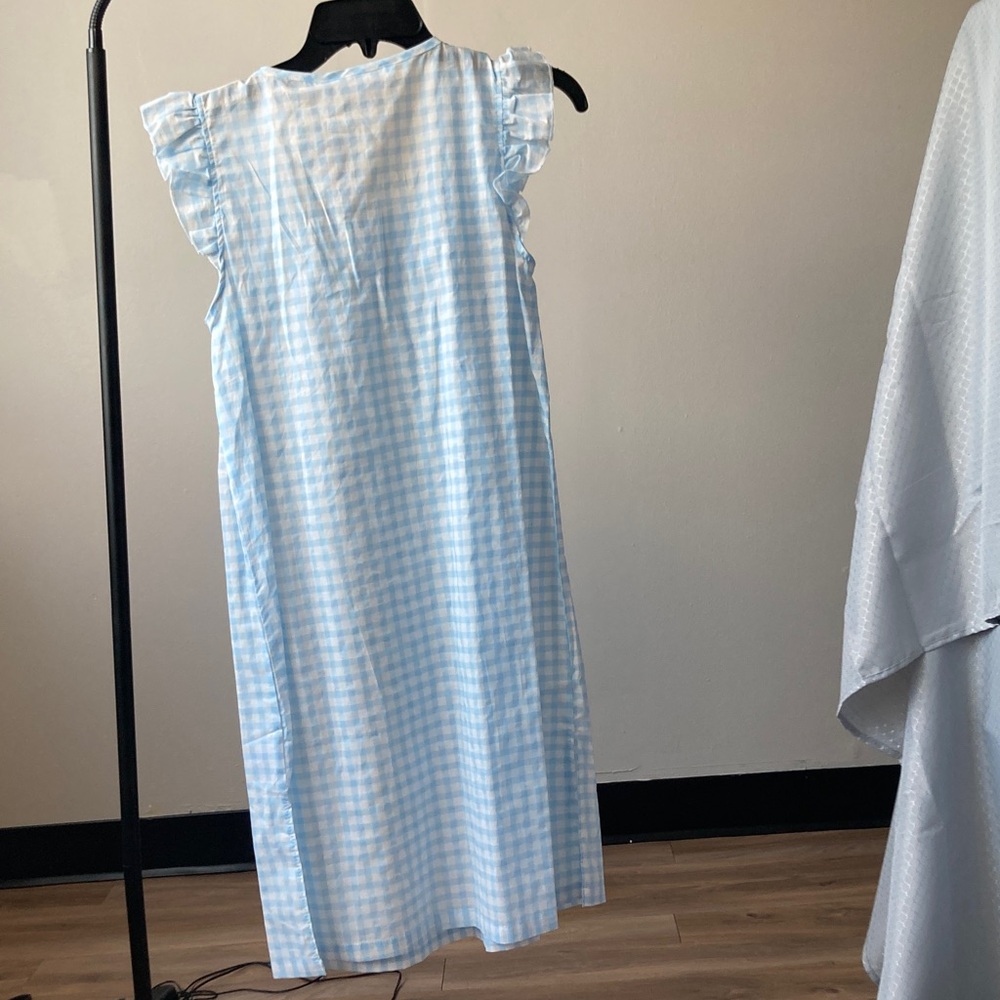 Jasmine Rose Petite gingham print nightgown cotton lightweight smock detail PS - Picture 11 of 17